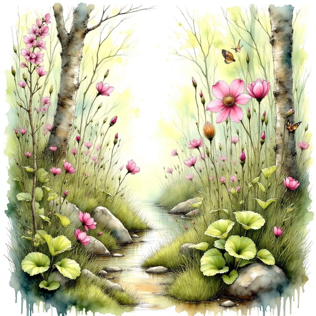 Vibrant Watercolor Spring Florals