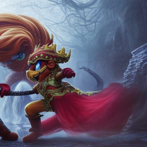 Super Mario as Malenia in Elden Ring