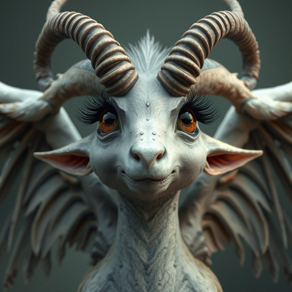 Seraphic Winged Creature in Dreamscape Style