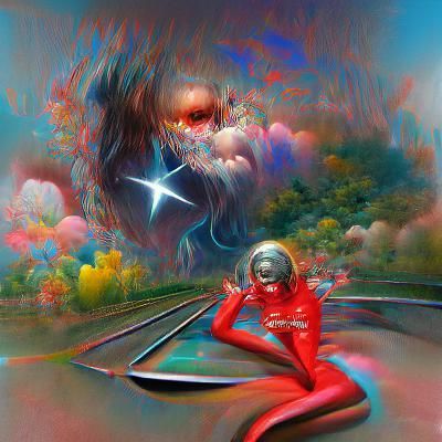 Cosmic Wormhole: Holographic Astral Illustration