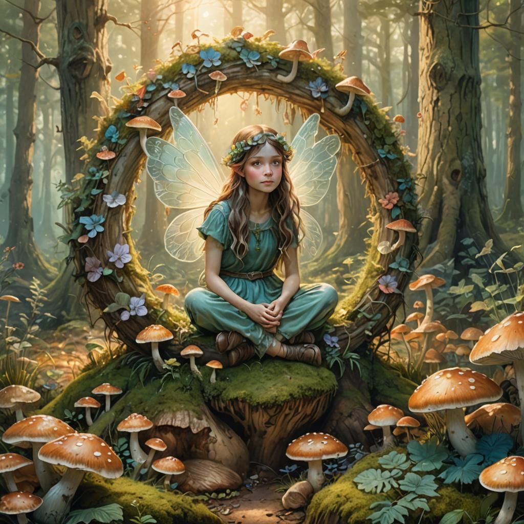 Enchanted Fairy in Forest Concept Art