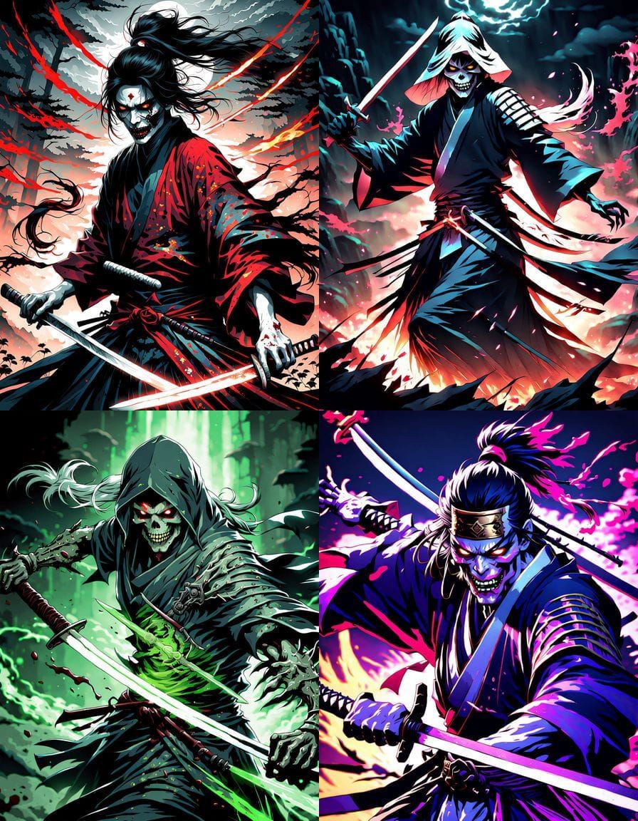 Undead Warrior Performs Cutlass Dance in Anime Style