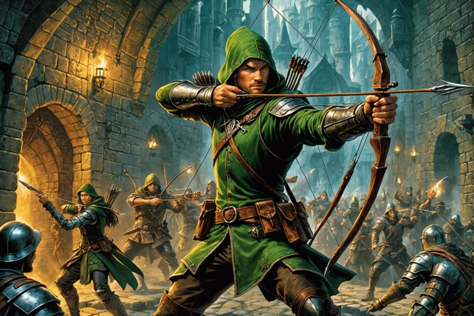 Robin Hood: Legendary Archer in Fantasypunk Style