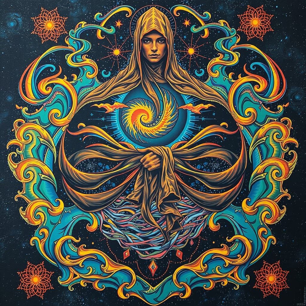 Cosmic Dreamer Dissolves into Rainbow Tides