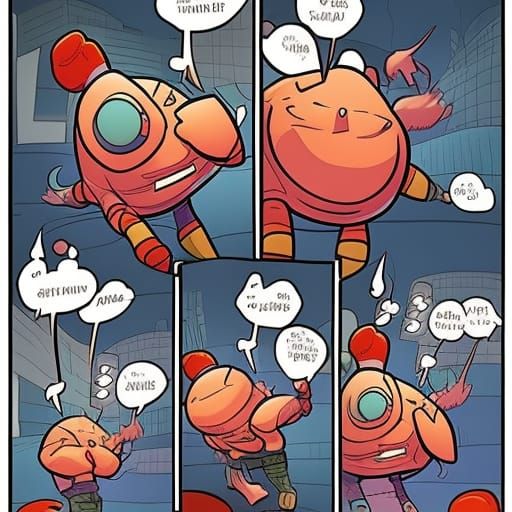 Cartoonish Potato Mash Comics in Ottley-Young Style