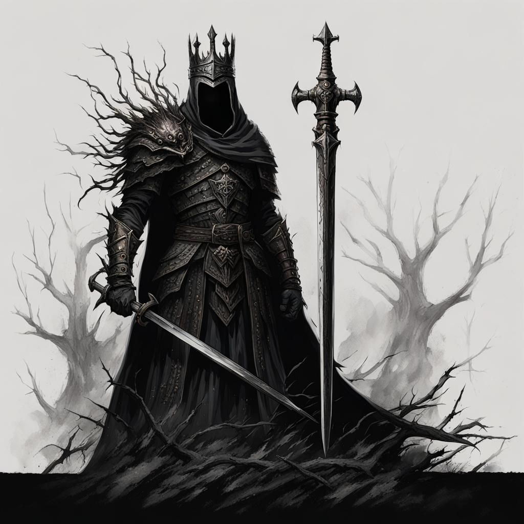 Grimdark Ring Wraith in Dark Fantasy Forest
