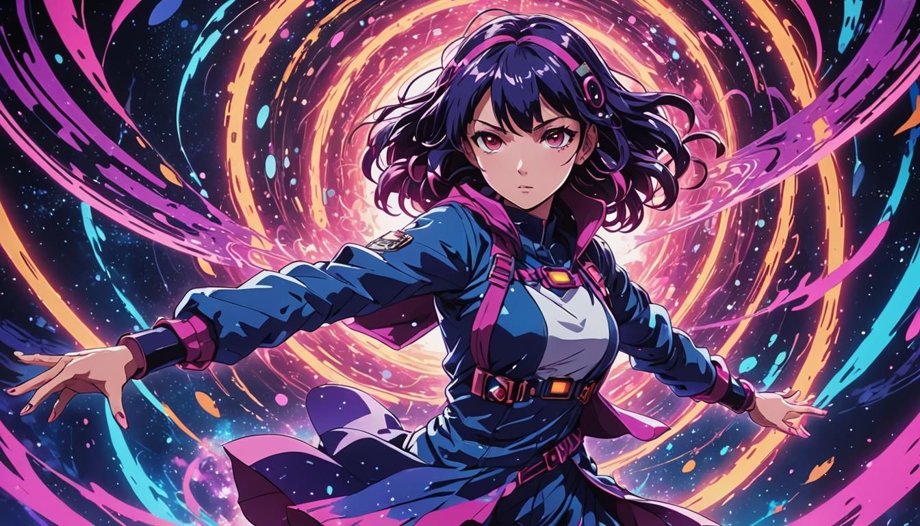 Sensor Girl in Vibrant Anime Style