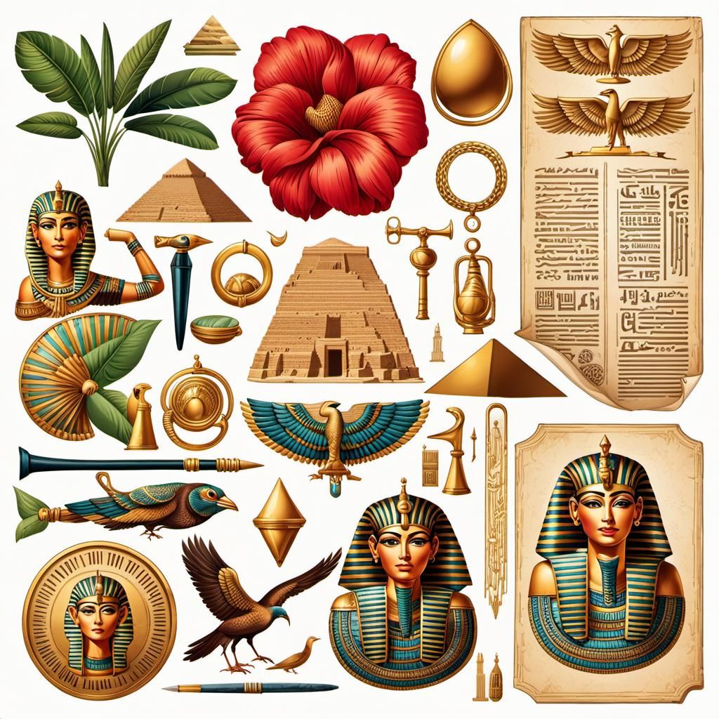 Ancient Egypt Ephemera Stickers for Junk Journals