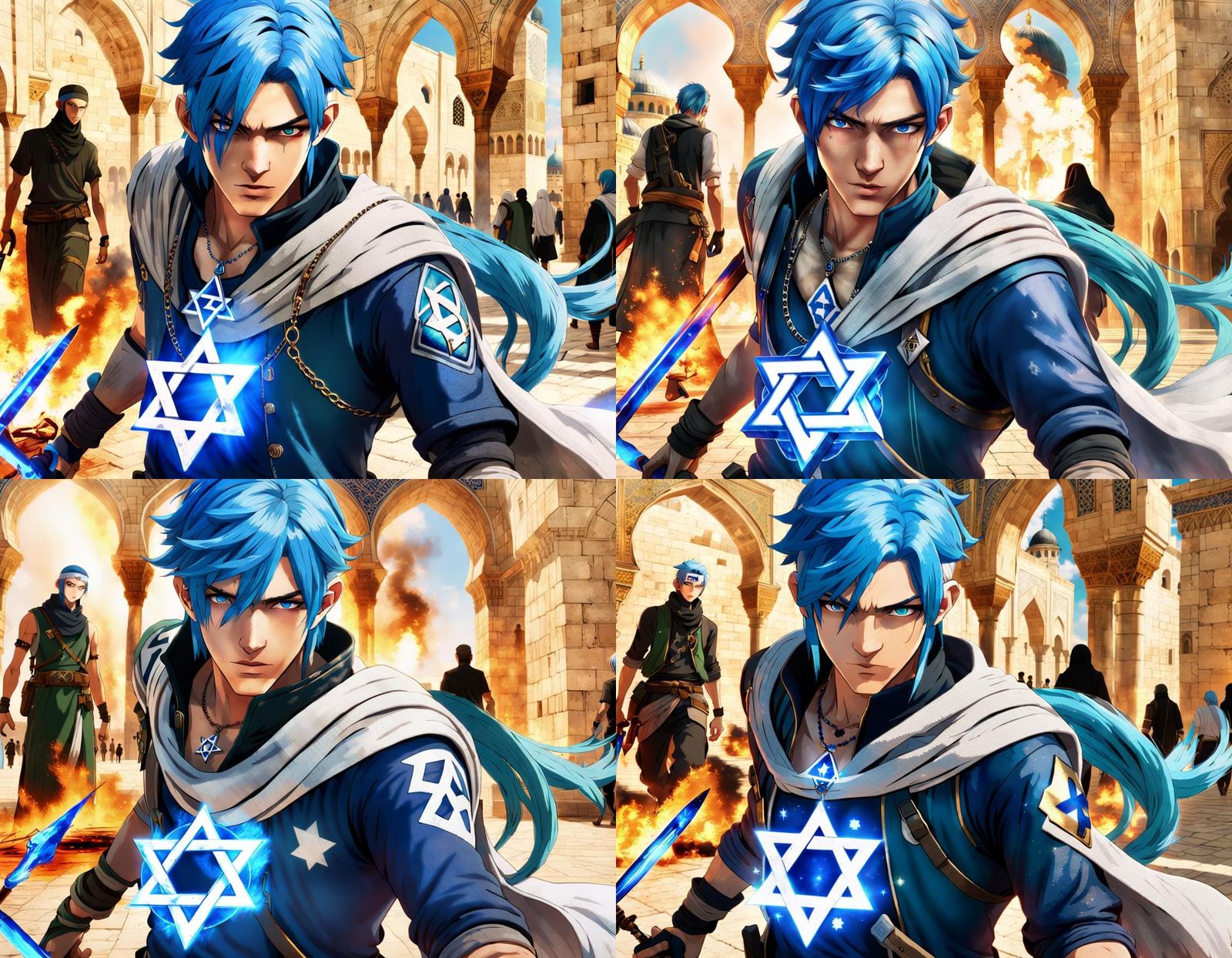 Swordsman with Ragnell and Star of David, Cinematic 4K