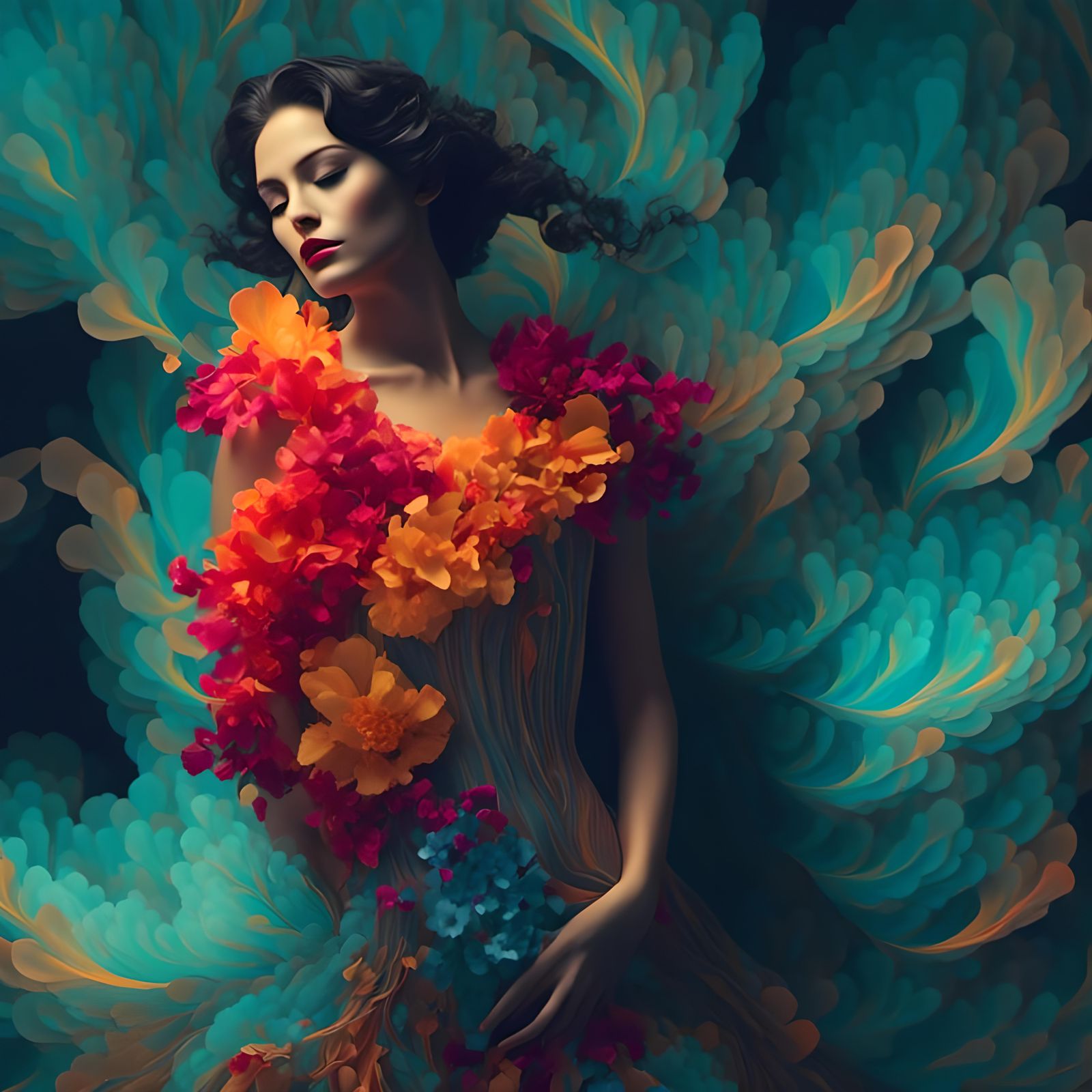 Geometric Abstract Art in Bauhaus Style