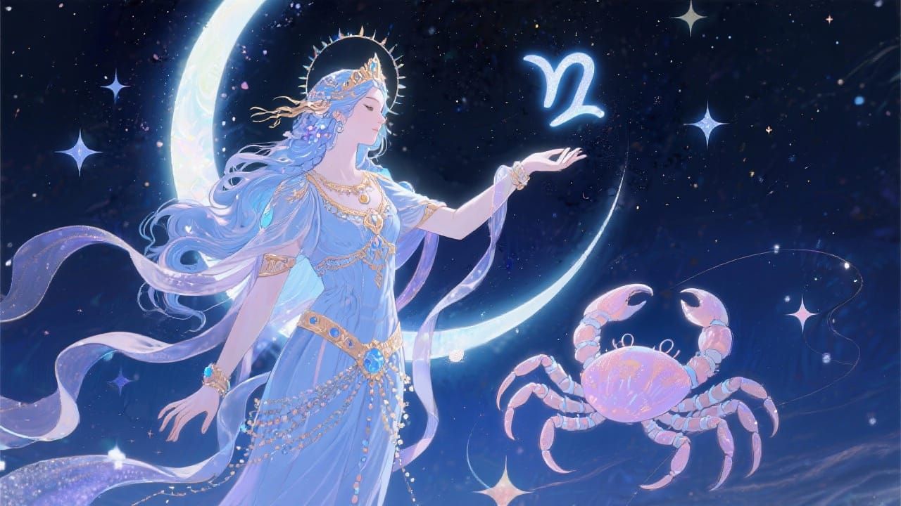 Celestial Goddess of Cancer Zodiac