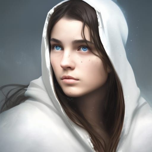 Teen Wonder Woman Portrait in Digital Art Style