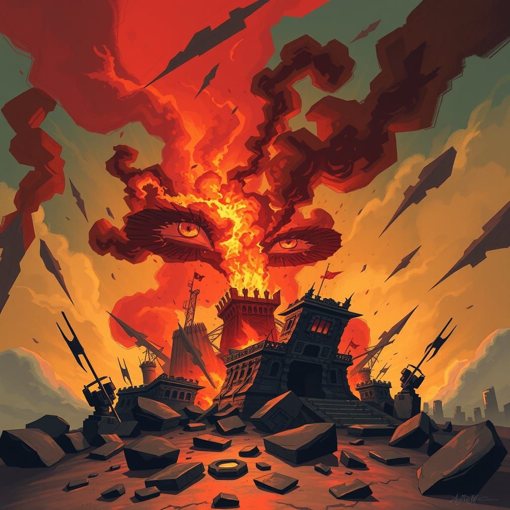 AI Generated Image of Chaos and Destruction