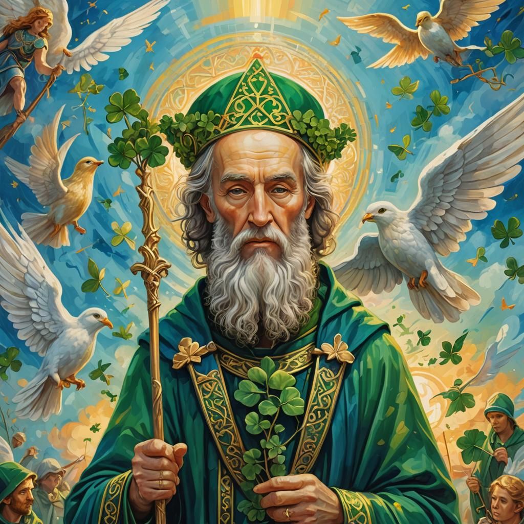 Saint Patrick's Day Scene in Surreal Style