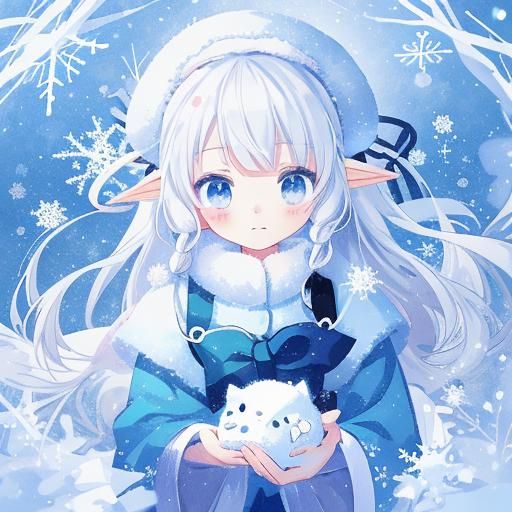 Anime Style Snowflake Key Visual
