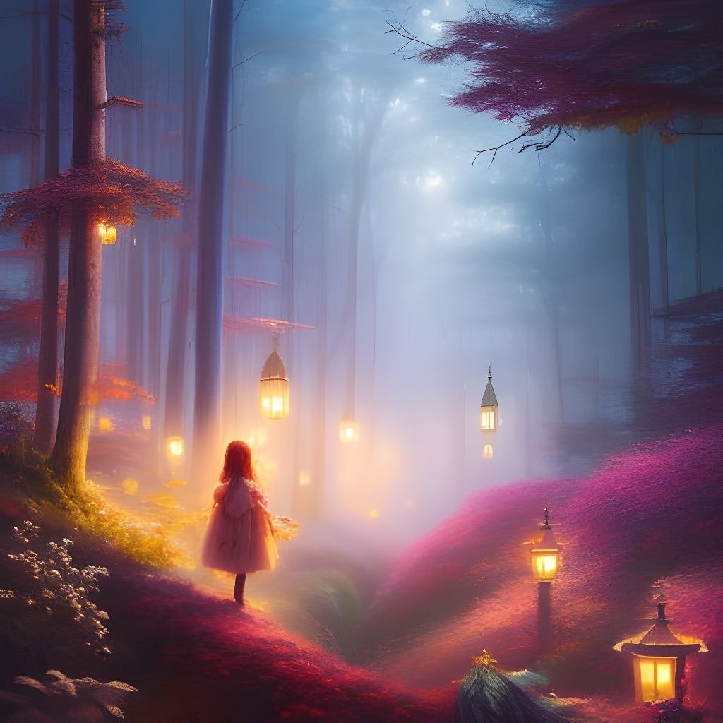 Enchanted Forest Animals at Blue Hour