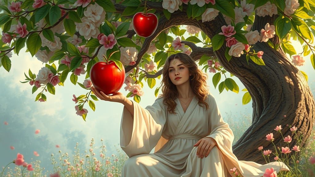 Eve and the Apple: Hyperrealistic Concept Art