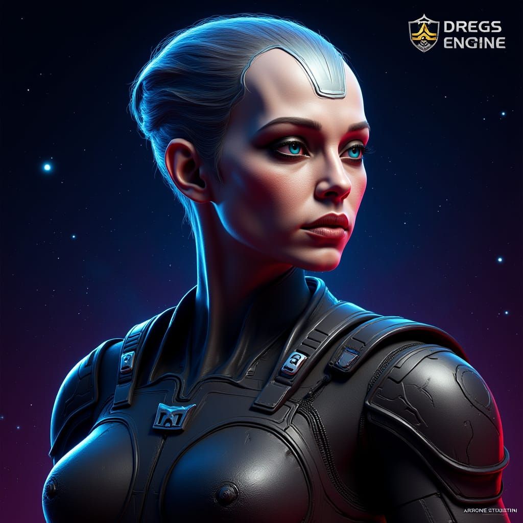 Alien Portrait in Hyperdetailed Artstation Style