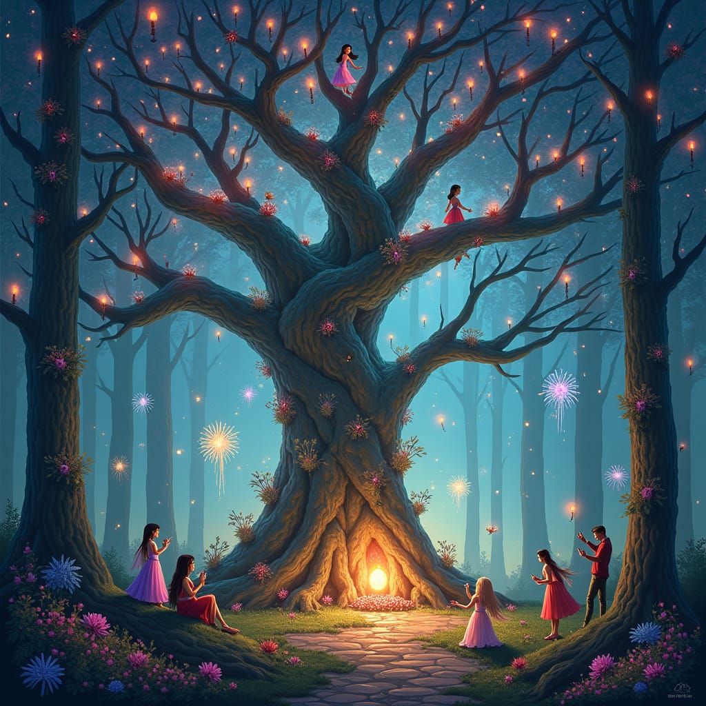 Enchanted Forest Celebration with Unicorns and Fairies