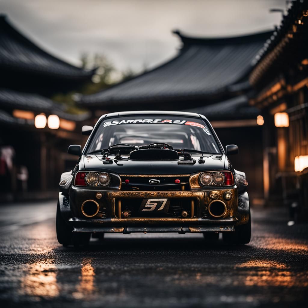 Samurai Subaru Impreza Rat Rod in Ancient Japan