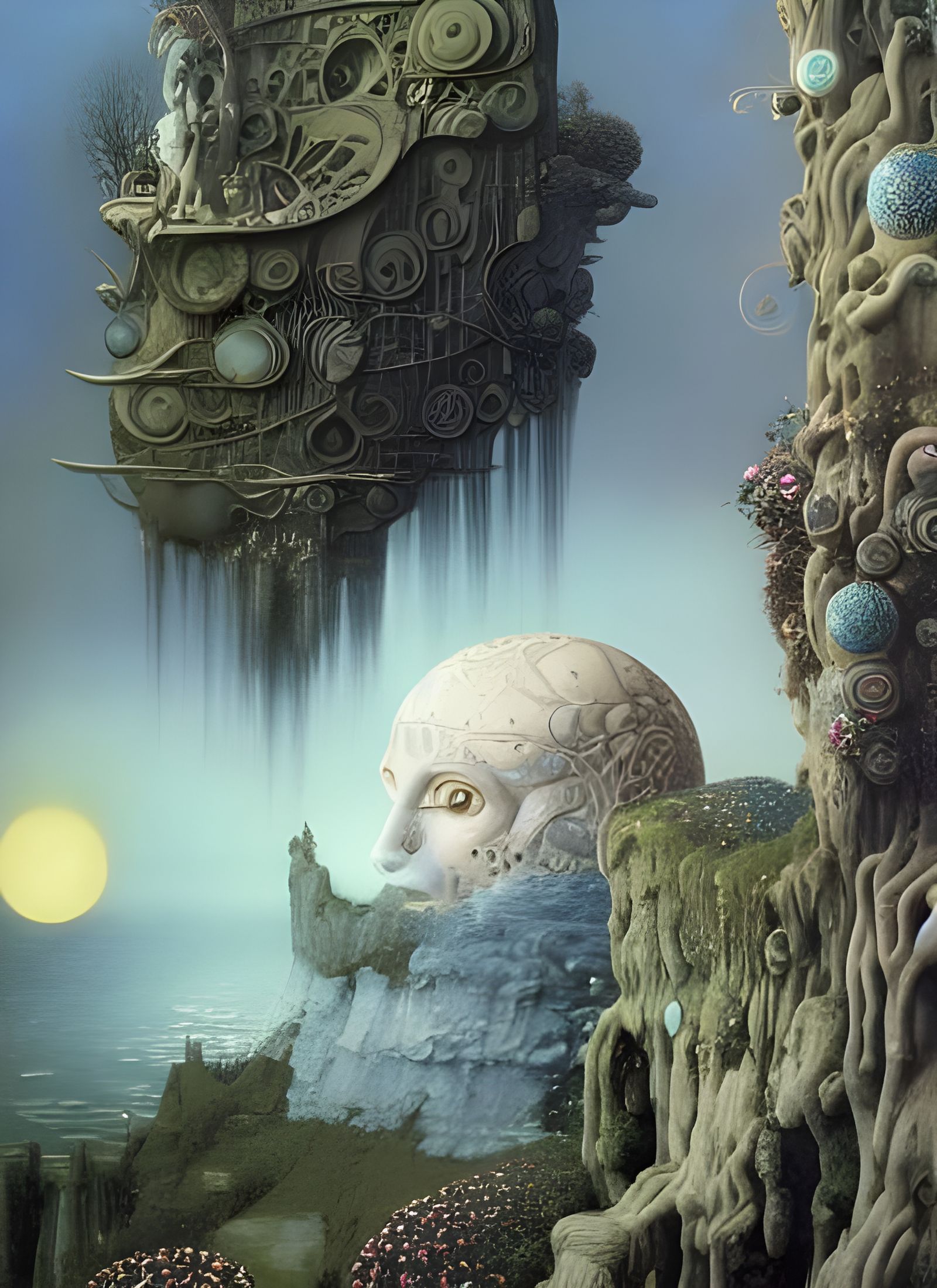 Futuristic Post-Human Beings in Dreamy Architecture