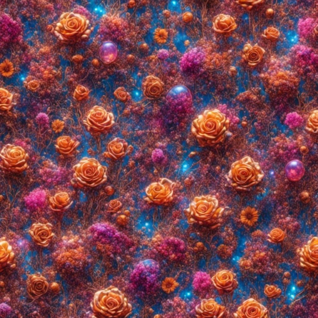 Psychedelic Cyberpunk Baby Love in Glass Style