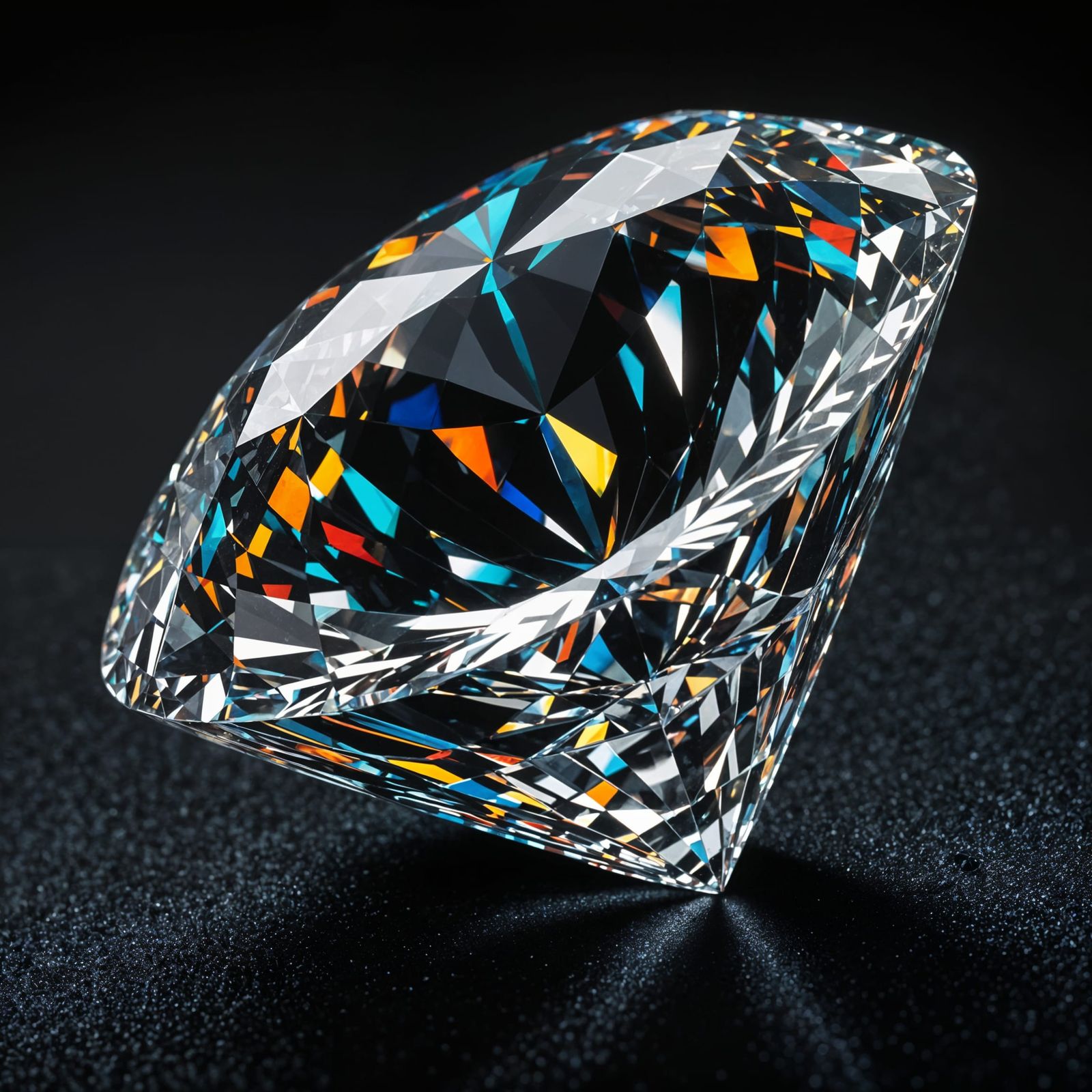 Hyperrealistic Diamond Close-Up on Velvet