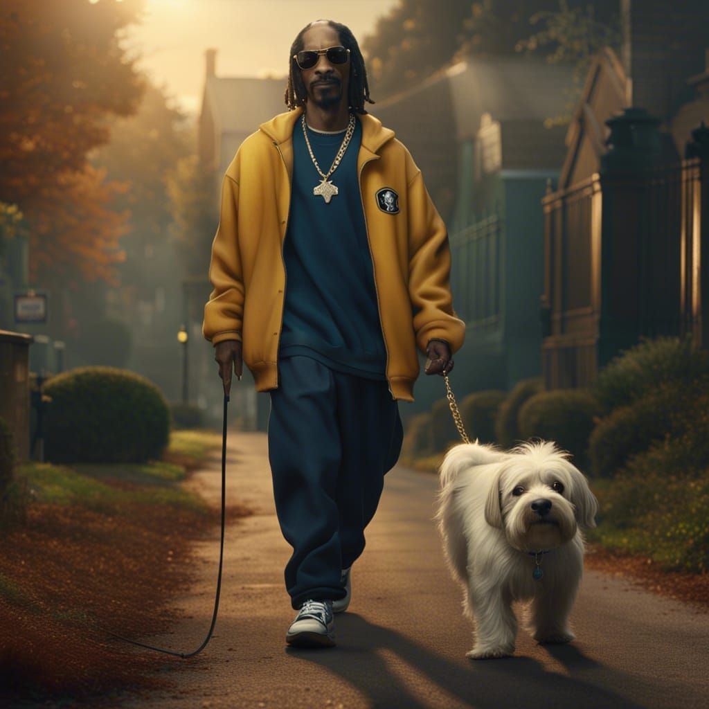 Snoop Dogg and Snoopy: A Digital Matte Painting