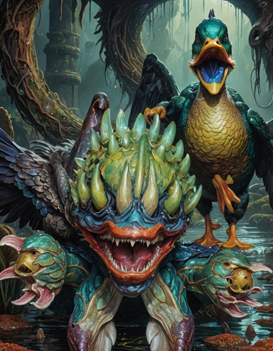 Hideous Creature & Duck I