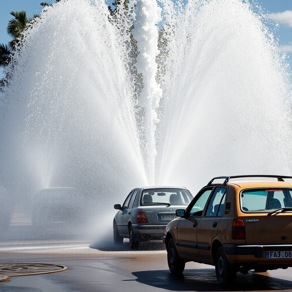 Karoo Car Wash: Fountain Cleans Cars
