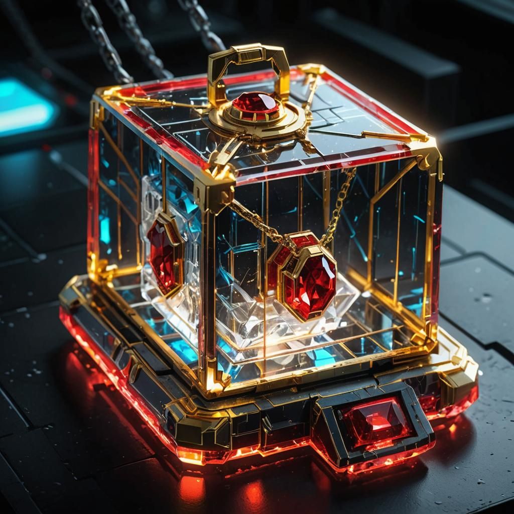 Sci-Fi Carrier Device with Frozen Necklace