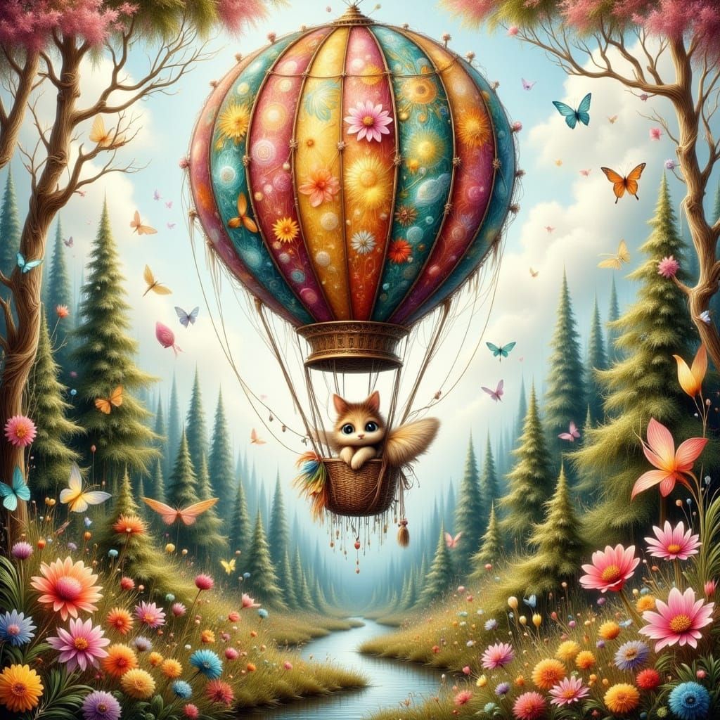 Woodland Creature's Enchanted Hot Air Balloon Ride