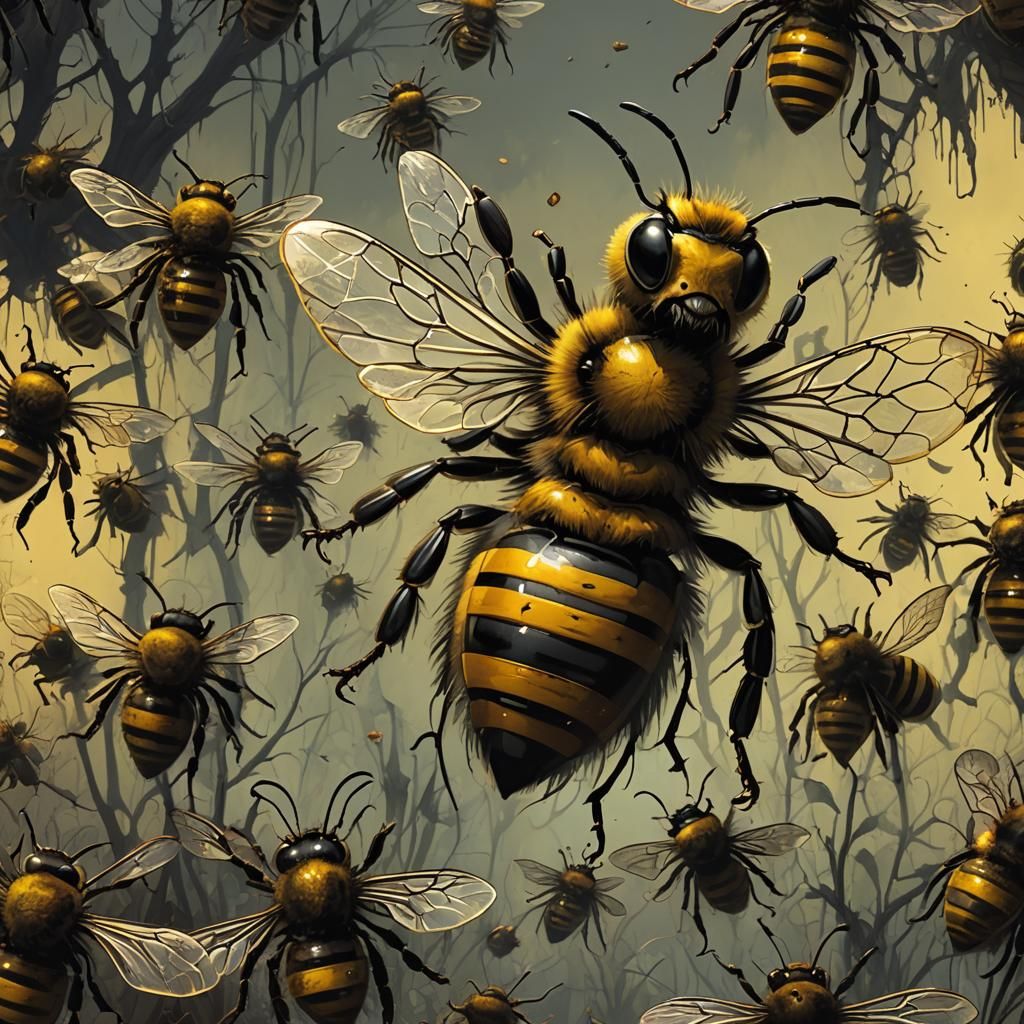 Sinister Gothic Bee Honey Horror