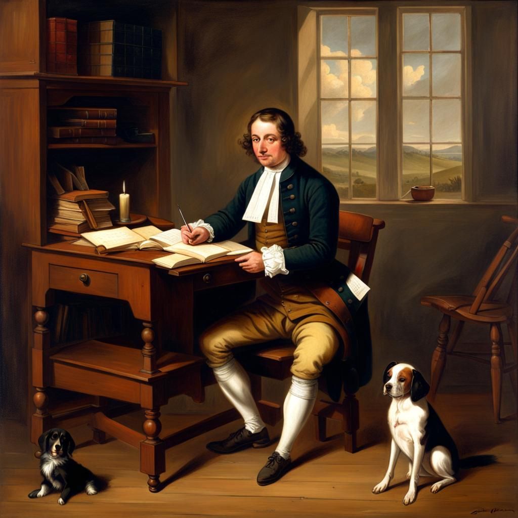 Man and Dog, 1700s