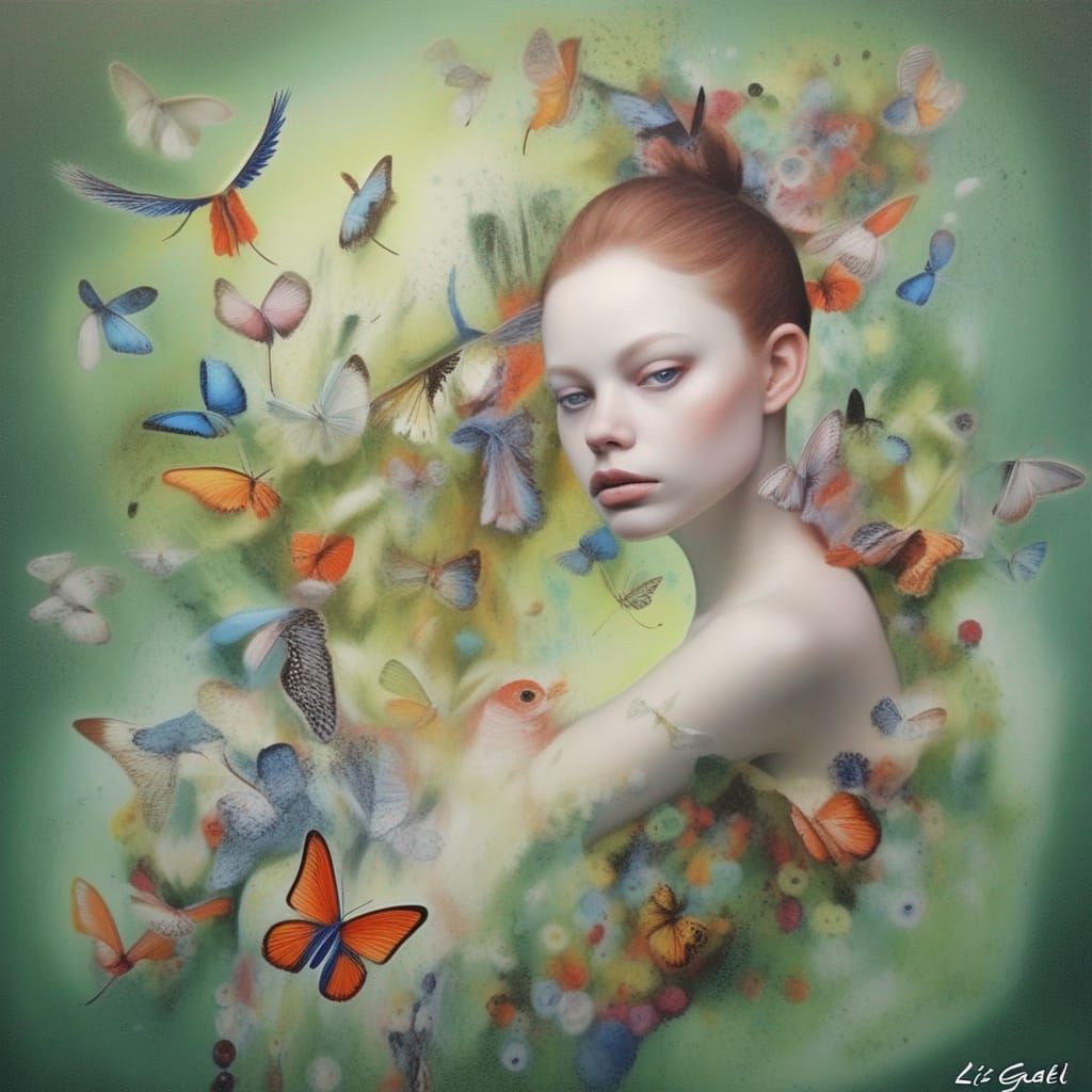 Portrait Art Inspired by Liz Gaël