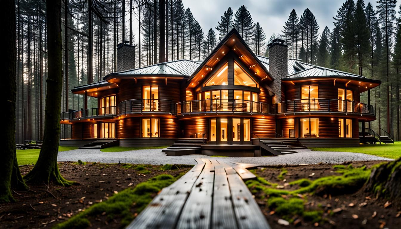 Modern Wooden Lodge