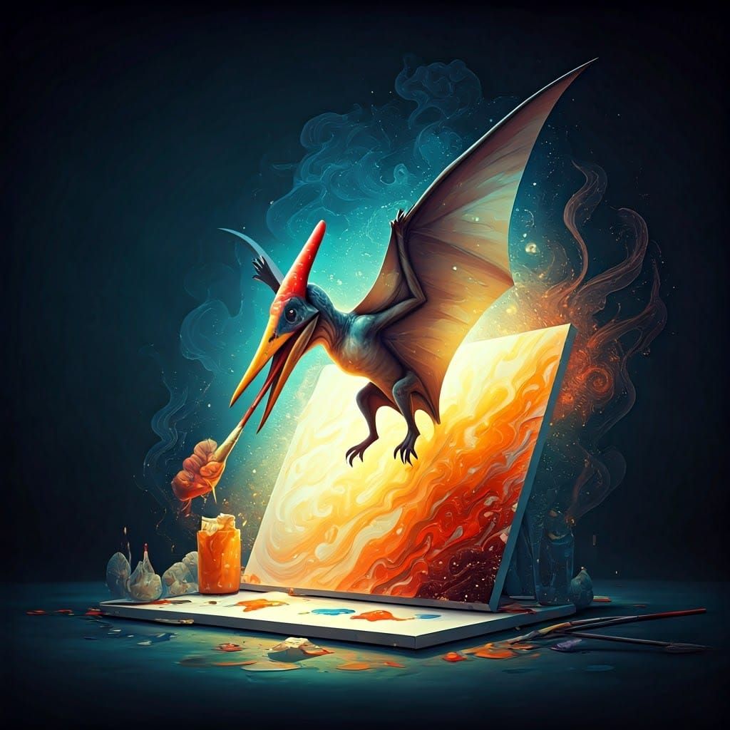 Pterodactyl Creates Abstract Masterpiece with Candy Corn Bru...