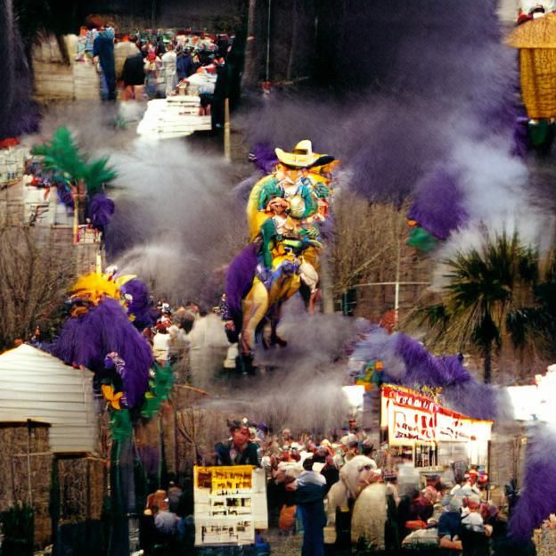 Old Western Mardi Gras Festival Celebration