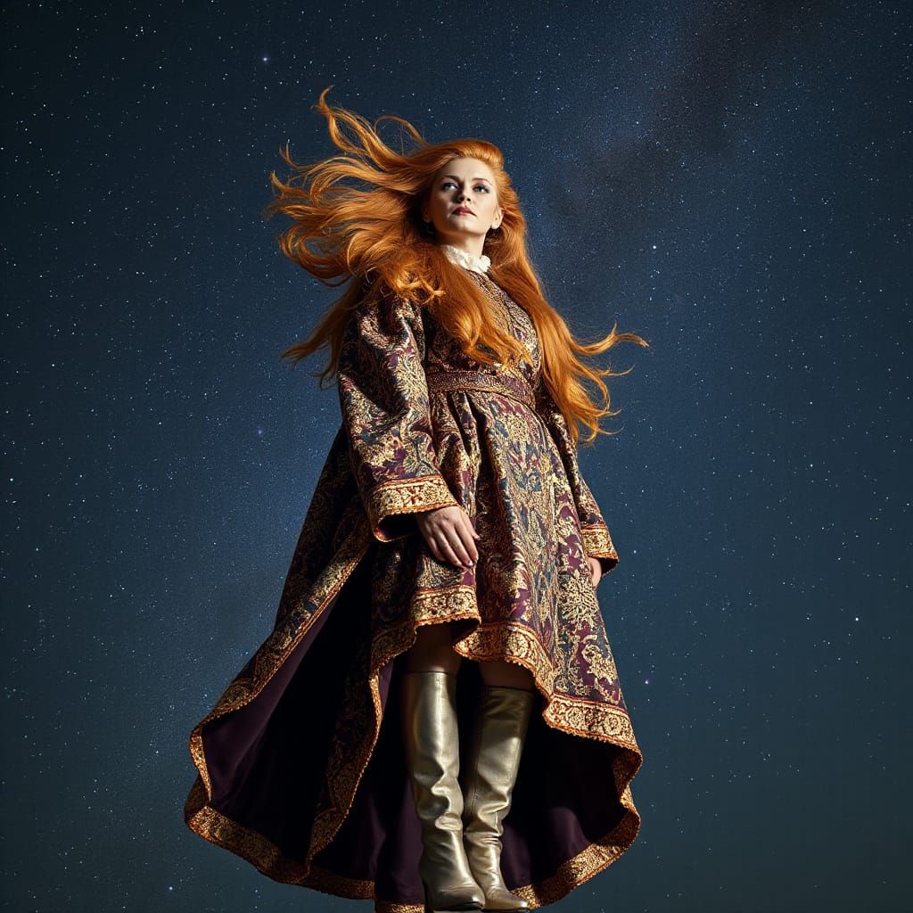 Extravagantly Dressed Polymath in Hyperrealistic Style