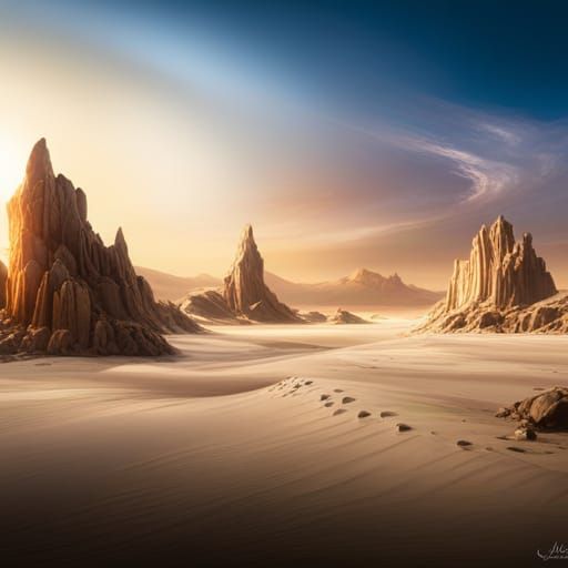 Fantastical Sands of Time Matte Painting