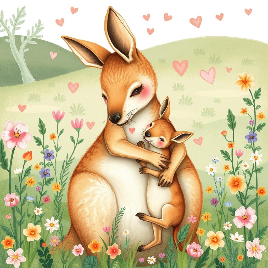 Motherly Love Blooms in Australian Wilds, Beatrix Potter-Ins...