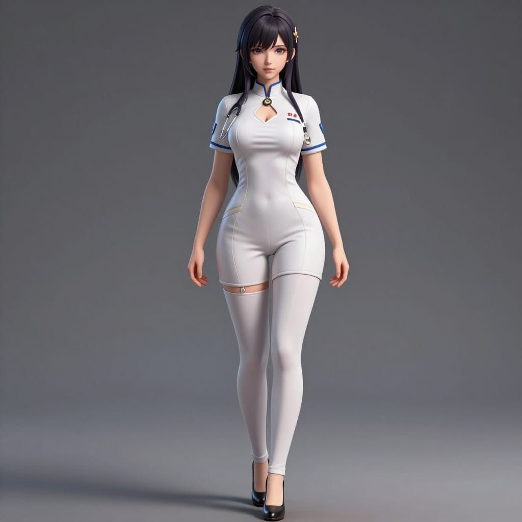 Beautiful Doctor in Revealing 3D Anime Style