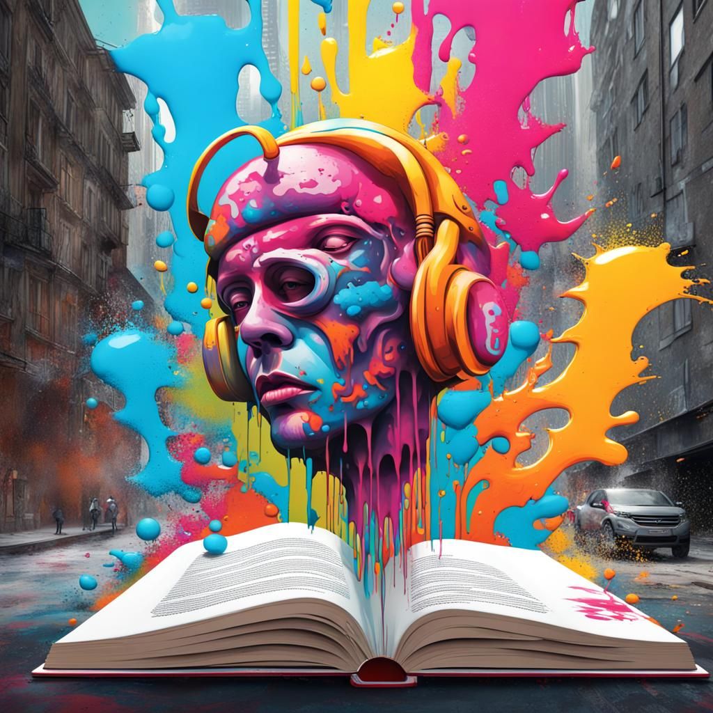 Vibrant Graffiti Art Book Cover Design