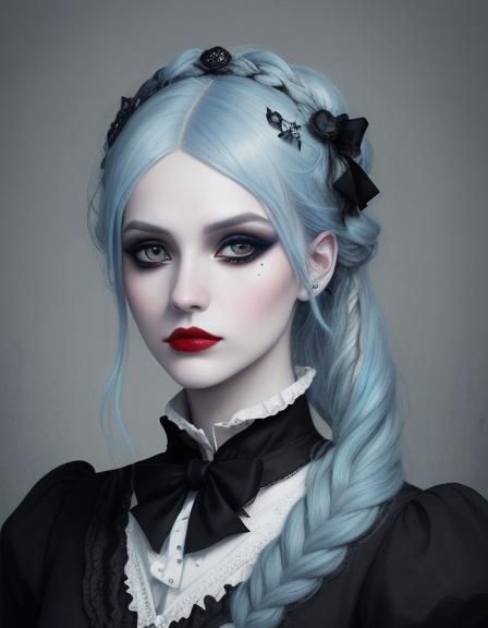 A woman wearing an SS uniform designed by Hugo Ferdinand Bos...