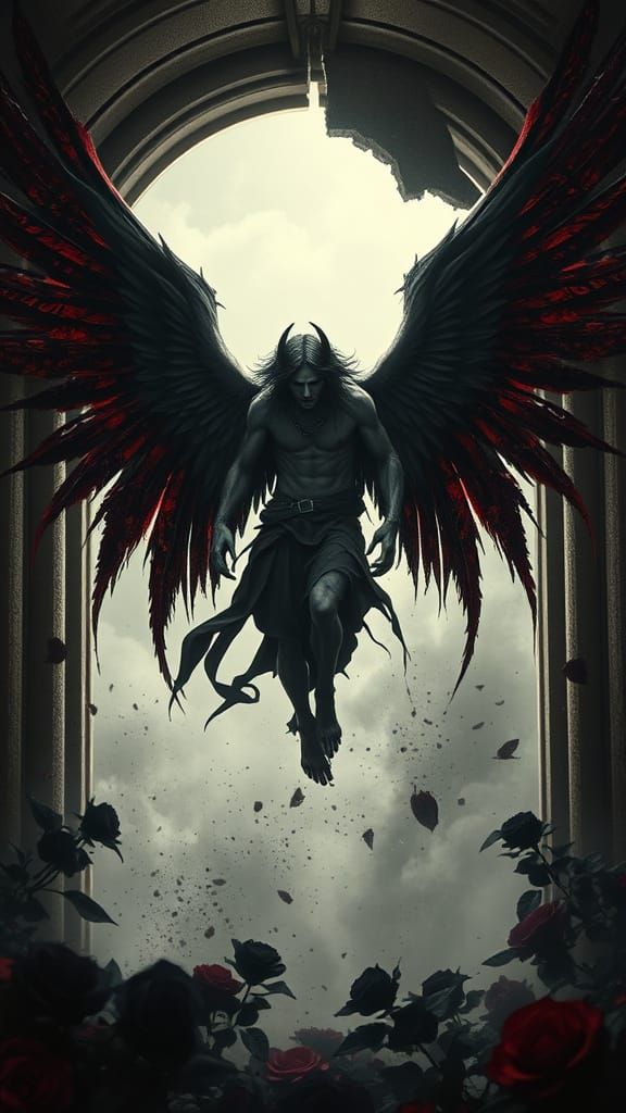 Wrathful Fallen Angel in Broken Gate