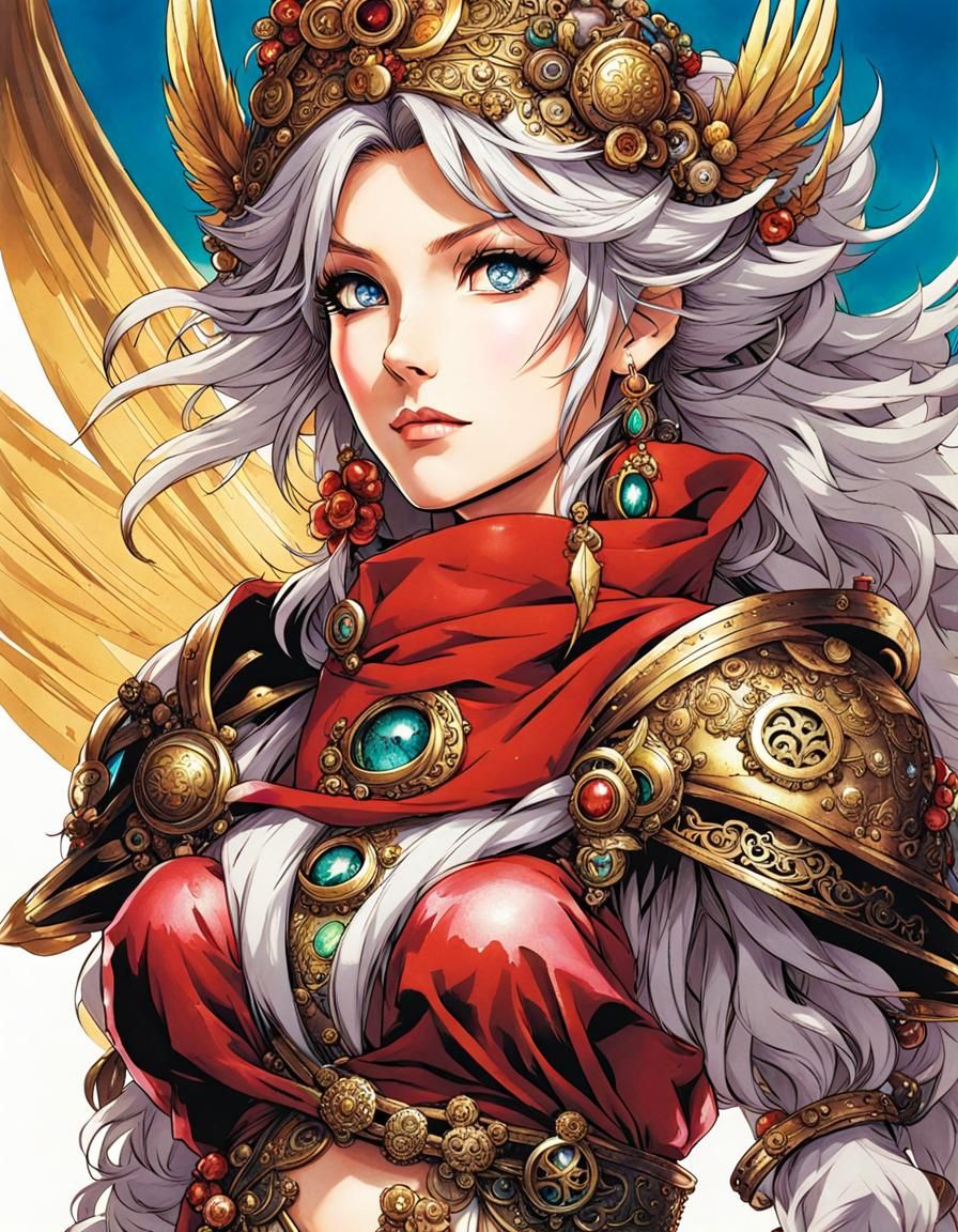 Terra Branford Portrait in Fantasycore Manga Style