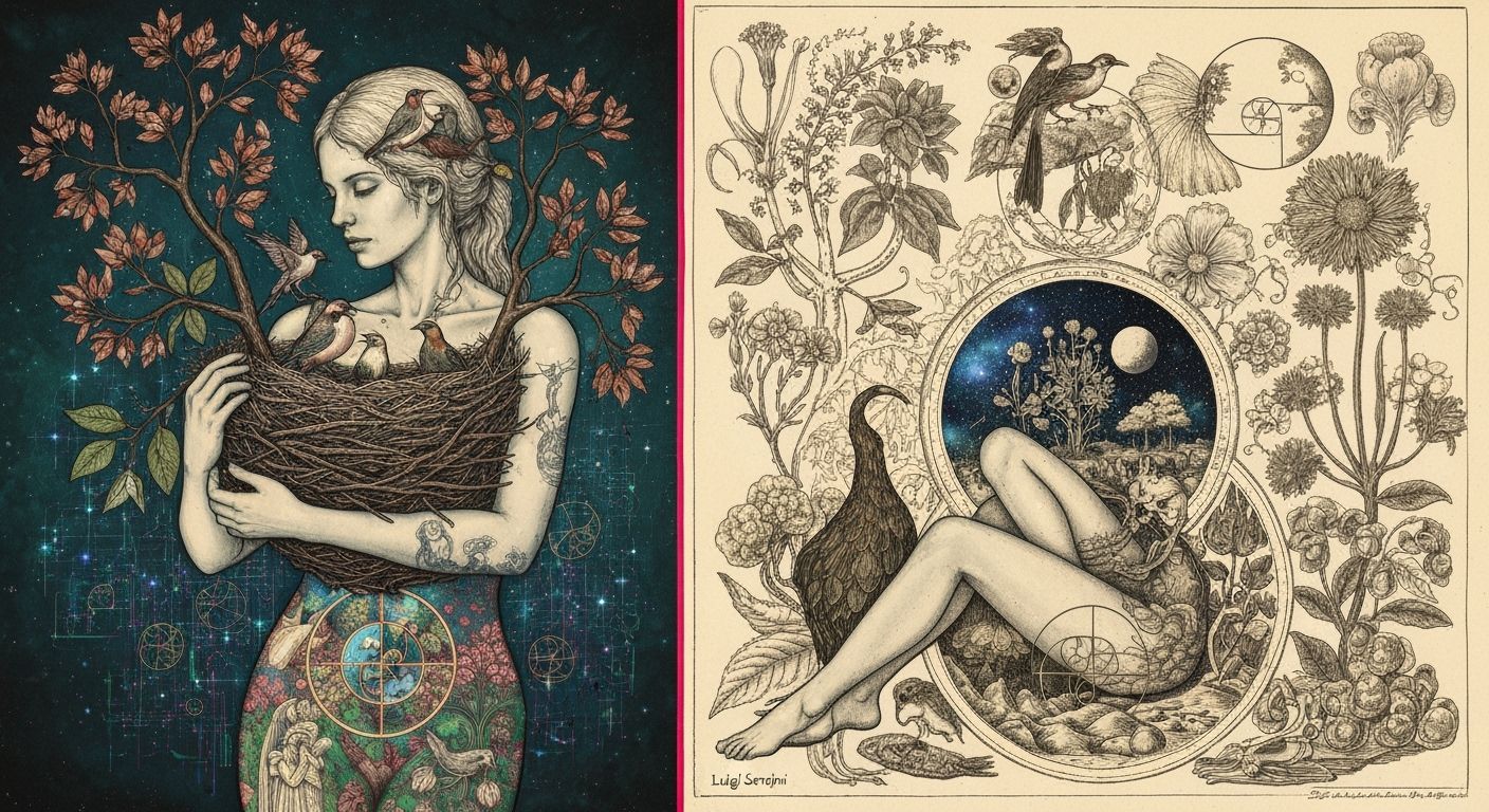 Surreal Nature Goddess in Dreamlike Concept Art