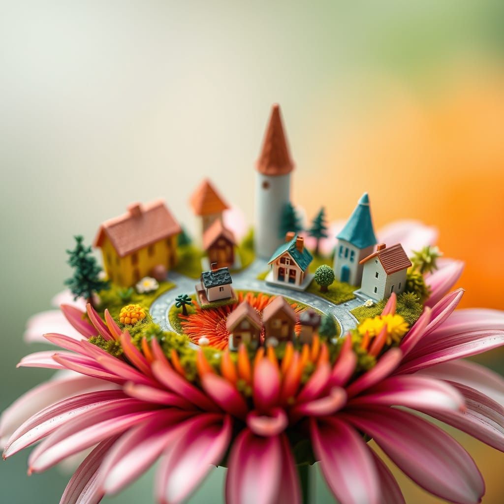 Miniature Village Blooms in Macro Beauty