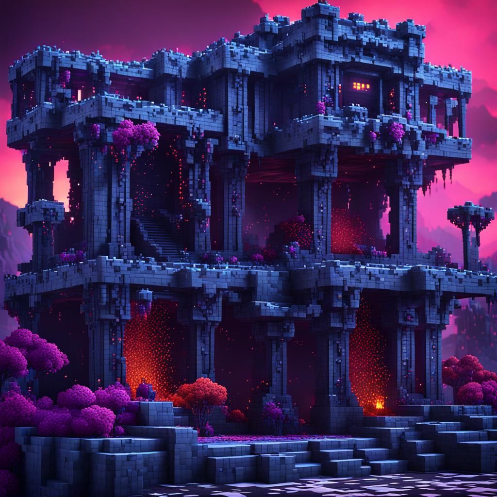 Detailed Minecraft Wither Matte Painting