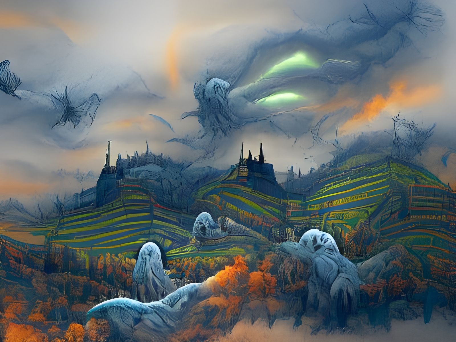 Ghosts swarming over Trollheim